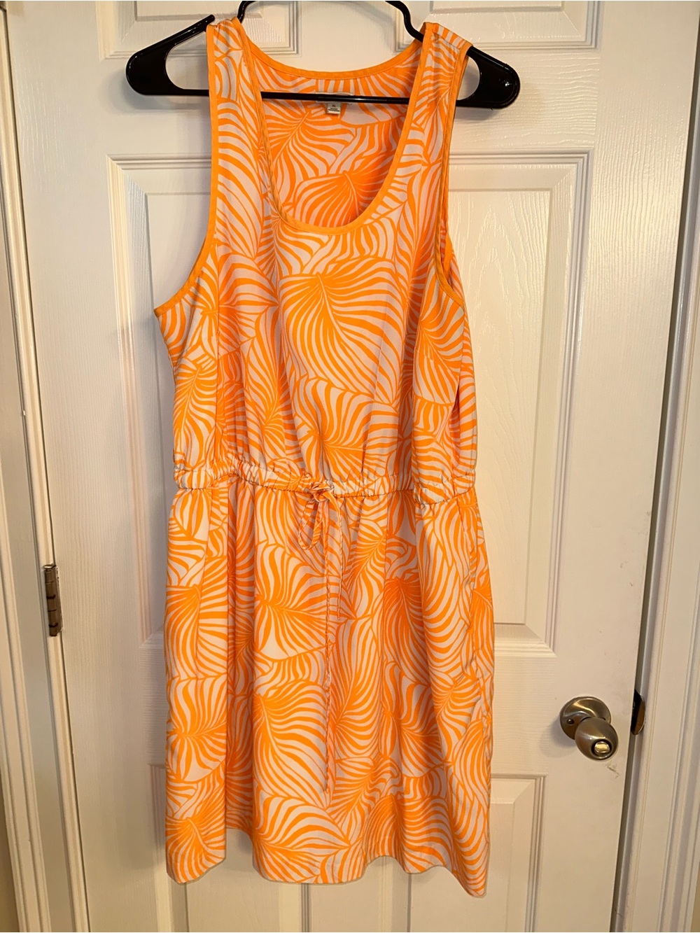 GAP Orange and White Palm Dress